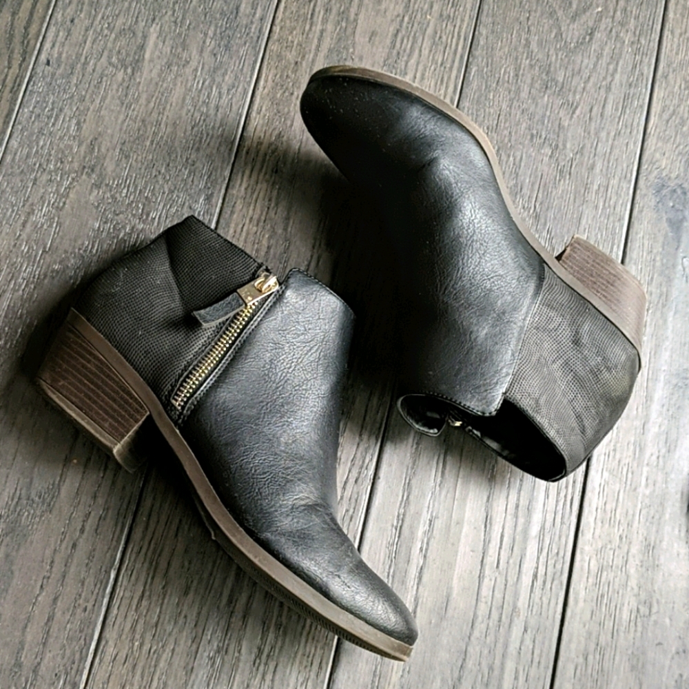 Black ankle booties